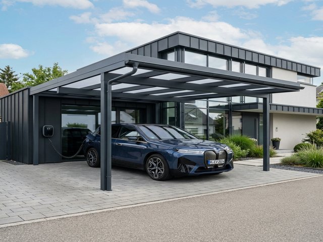 Maßgefertigter Aluminium-Carport in Kirchhain